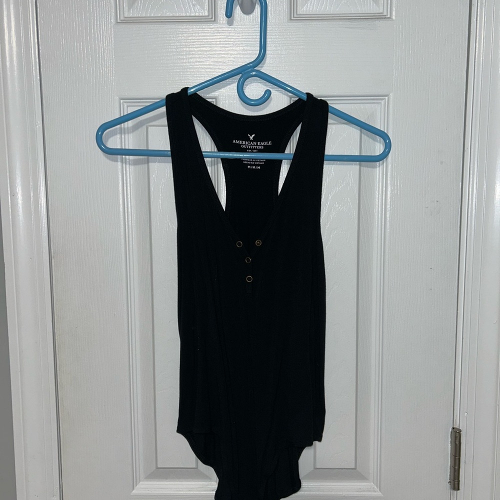 American Eagle Outfitters Black Sleeveless Bodysuit